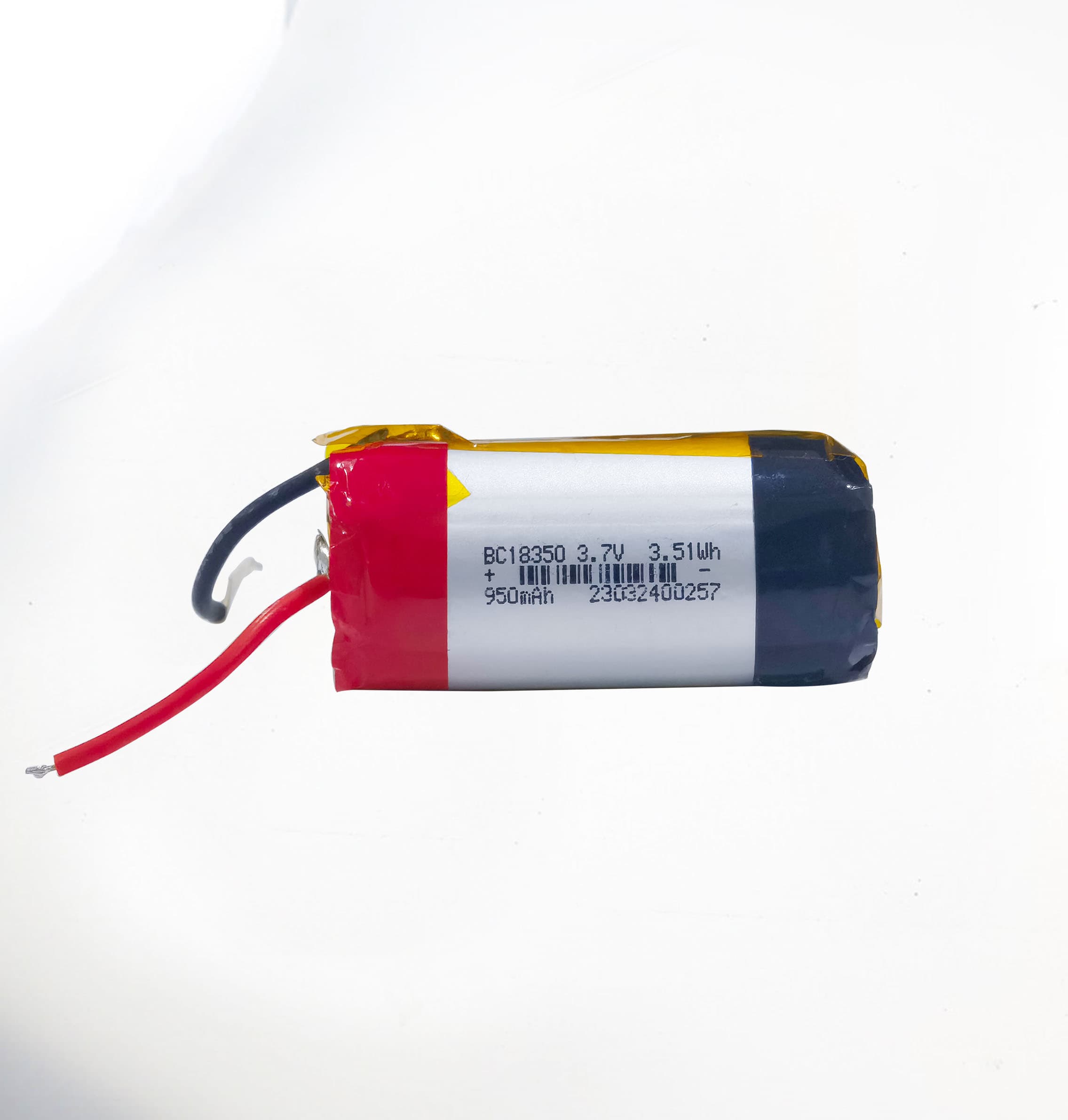 3.7V 18350 950mAh 电子烟圆柱锂电池