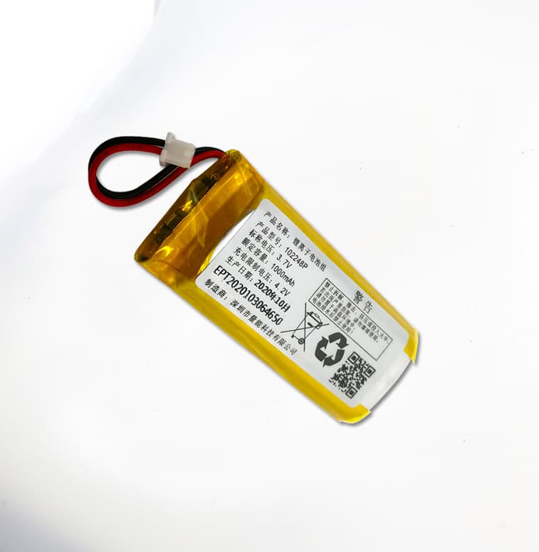 3.7V 102248 1000mAh  颈部按摩仪聚合物锂电池