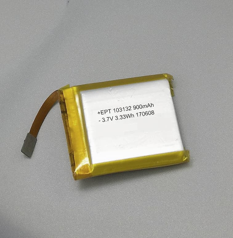 3.7V 900mAh美容仪聚合物锂电池